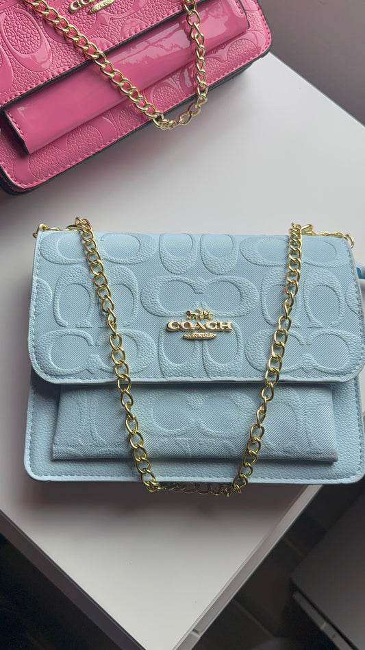 Soft blue purse