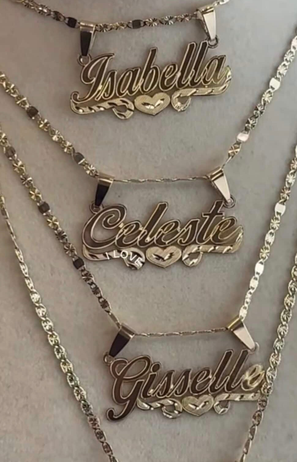 Heart personalized name necklace