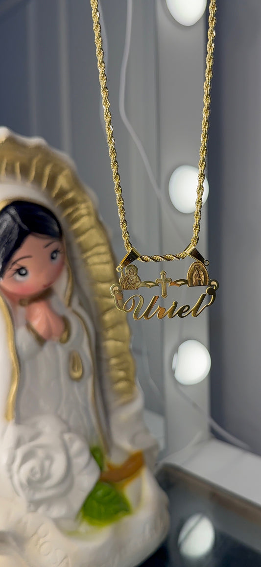 Personalized name necklace - religious