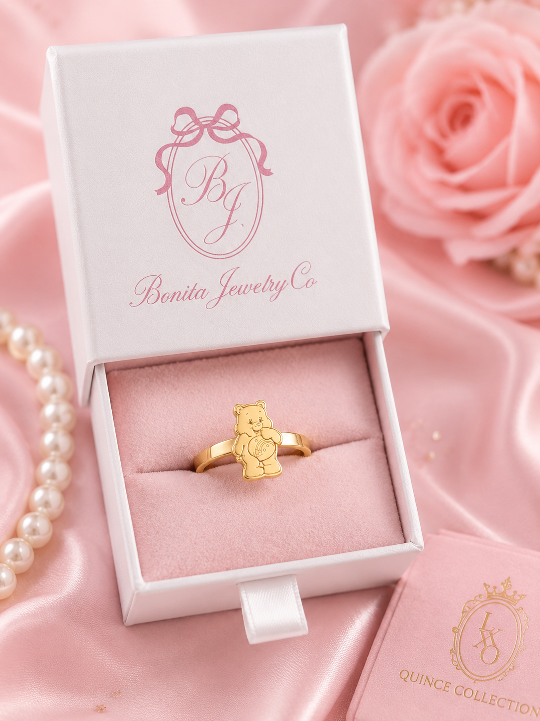 Personalized Bear Ring