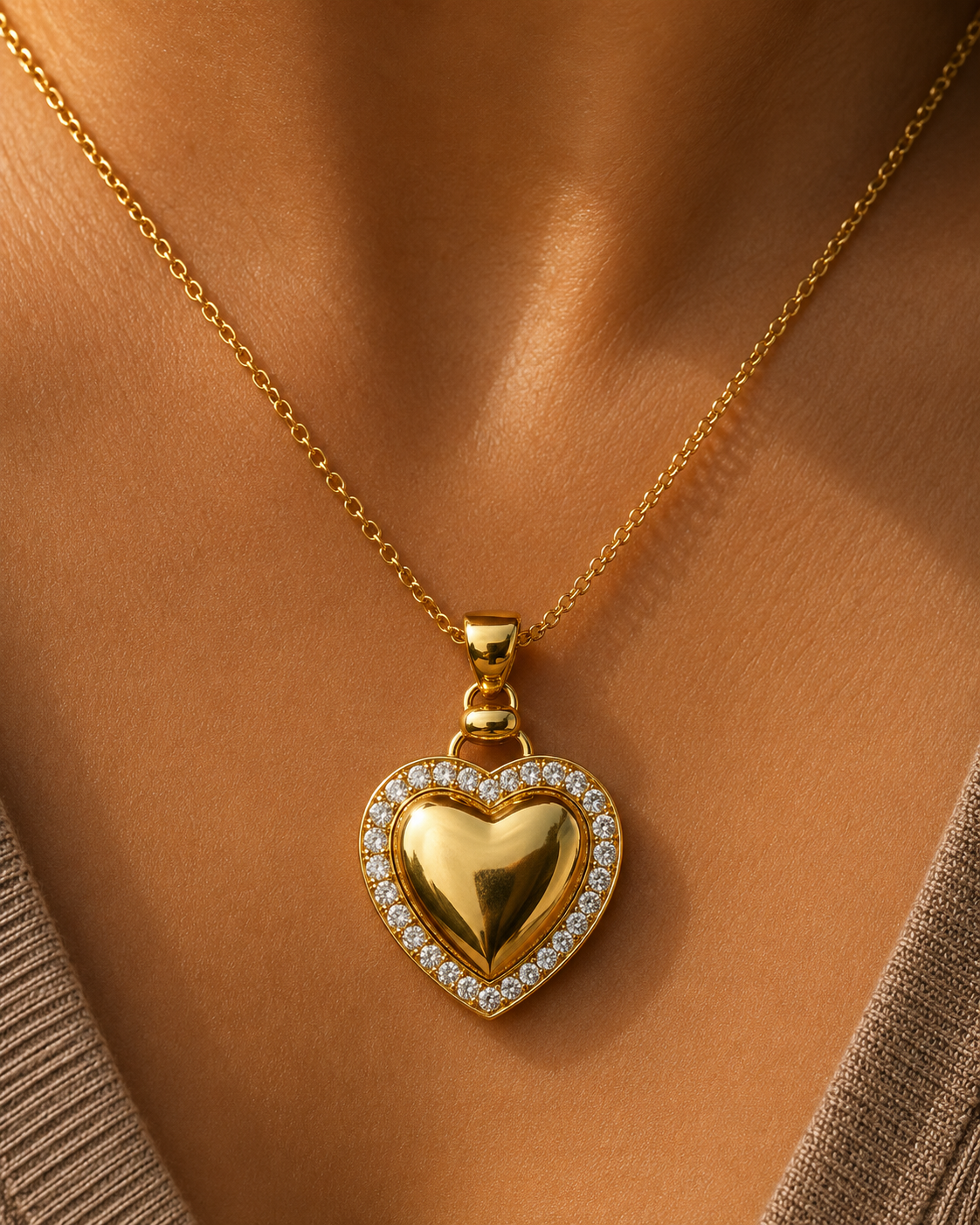 Corazon pendant with necklace