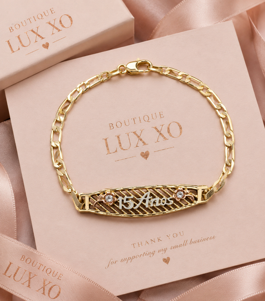 “ 15 Años “ gold plated bracelet  